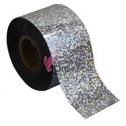 Folii de transfer, folie de unghii  Argintie cu Holograma F054